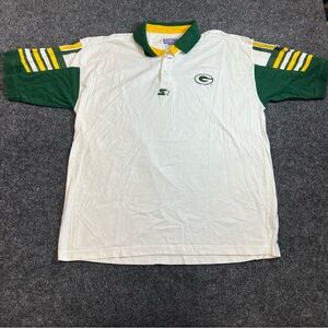 Vintage Starter Green Bay Packers NFL Polo Shirt XL